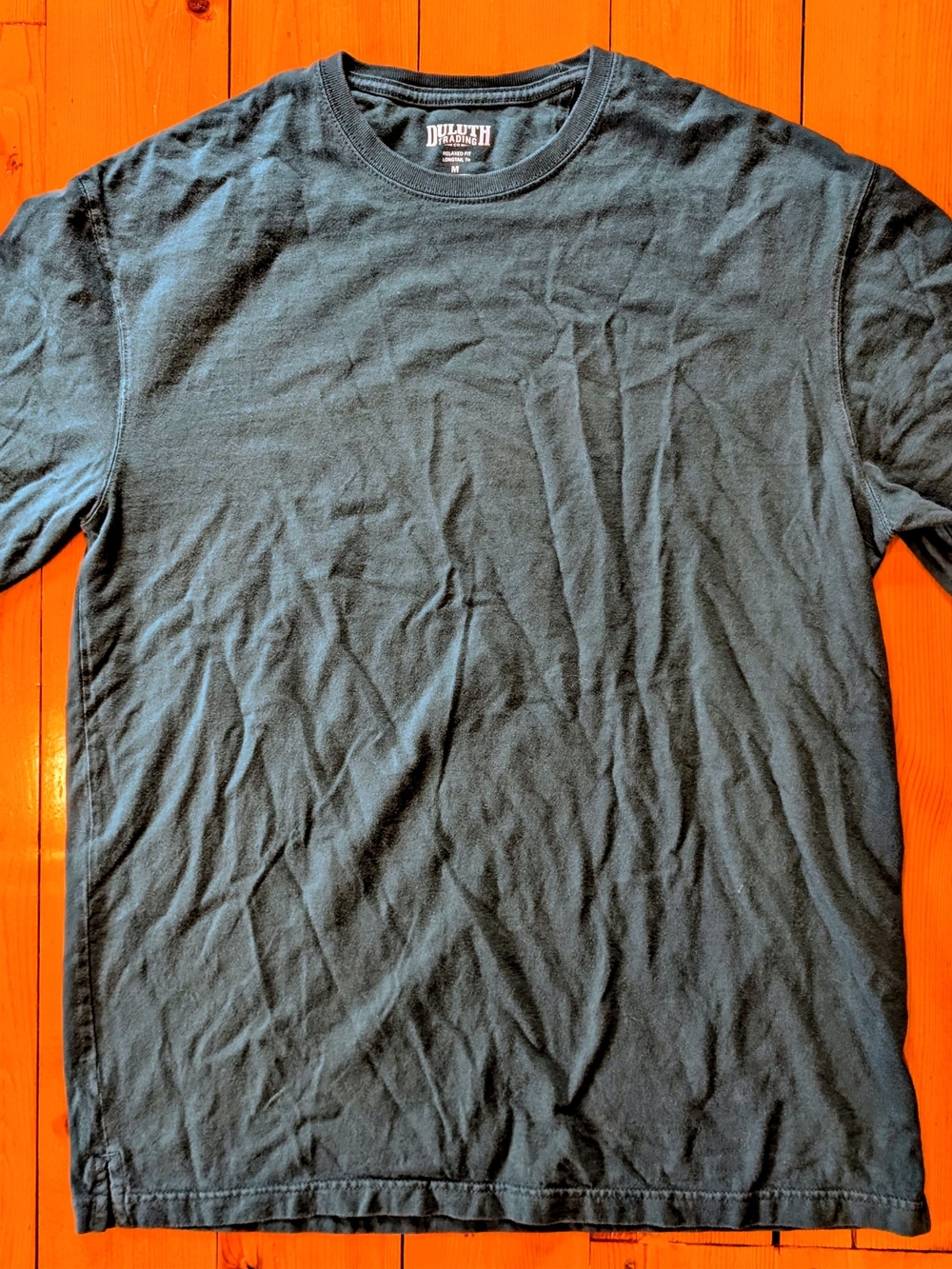 Duluth Trading Co. Men's Dark Teal Crew Neck Short Sleeve Tee